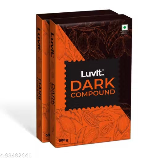 LuvIt Cocoa Crush Dark Compound Bar | Pack of 2 | 500 Each