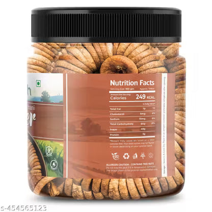 Dryksh Dried Afghani Anjeer 250gm Pack | Dried Figs Ajneer | Rich source of Fibre Calcium | Low in calories and Fat Free
