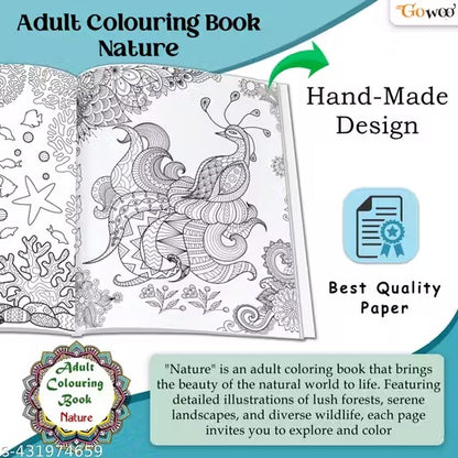 2-in-1 Adult Colouring Book Set – featuring Mandala Art and Nature Designs.