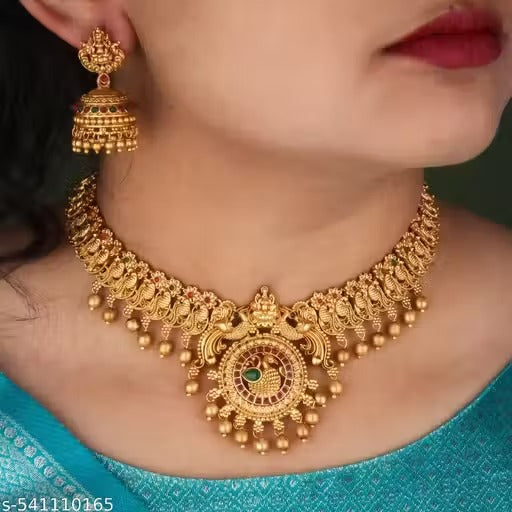 Gold plated necklace set for women and girl