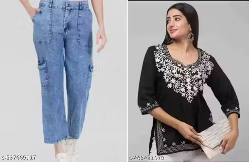 BLACK KURTI DHOL 6 POKIT COMBO