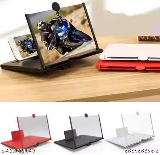 Mobile Phone Holder With Video Screen Amplifier