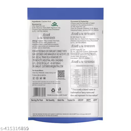 Nutraj Whole Cashew Nuts 200g