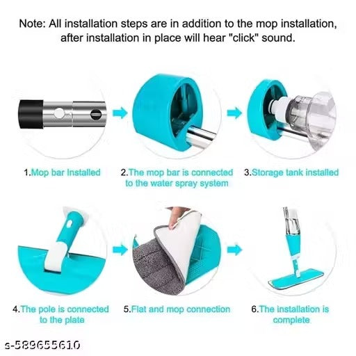 K2C Microfiber 360 Degree Cleaning Healthy Spray Mop