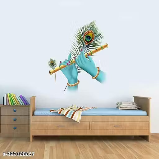 krisna flute wall sticket