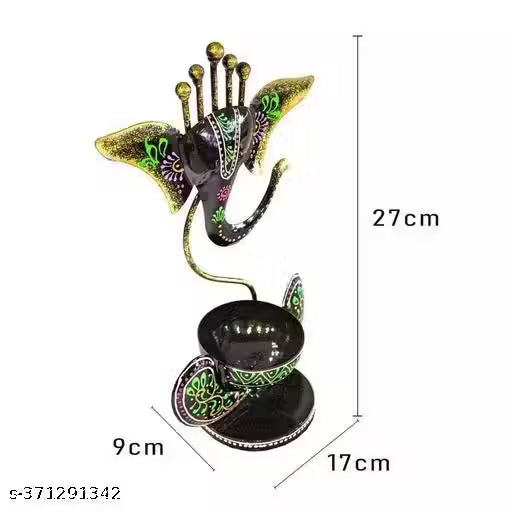 Handicrafy Vinayaka/ Ganesha Ji / Iron Table Decorative showpiece Tealight Candle Holder / Diya Holder