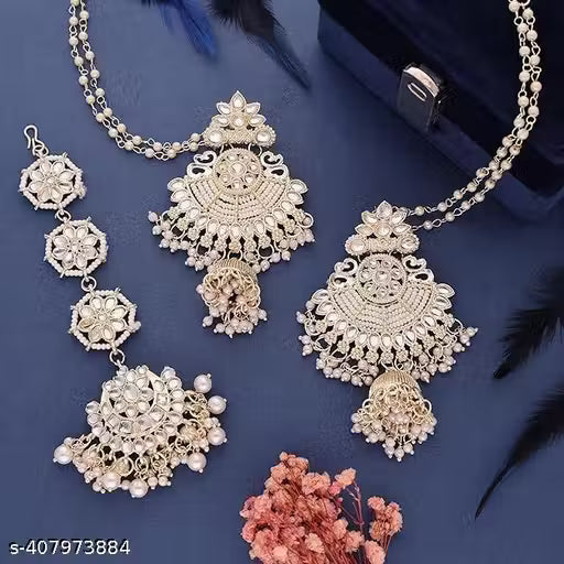 WOMENS NEW RAJSTHANI SISFULL WITH MANGTIKA ERRINGS COMBO PACK FOR WOMEN AND GIRL